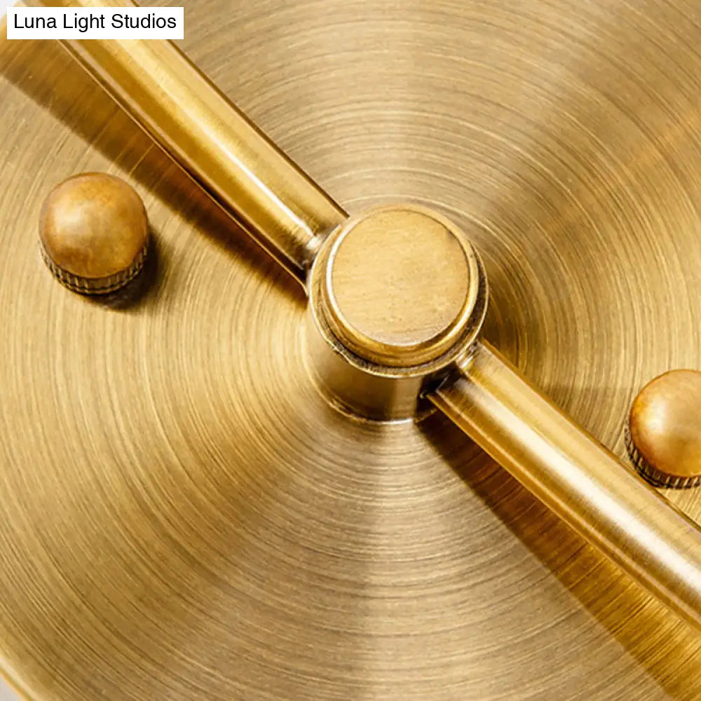 Traditional Gold Metal Wall Sconce Light With Fabric Shade - Cylinder Design