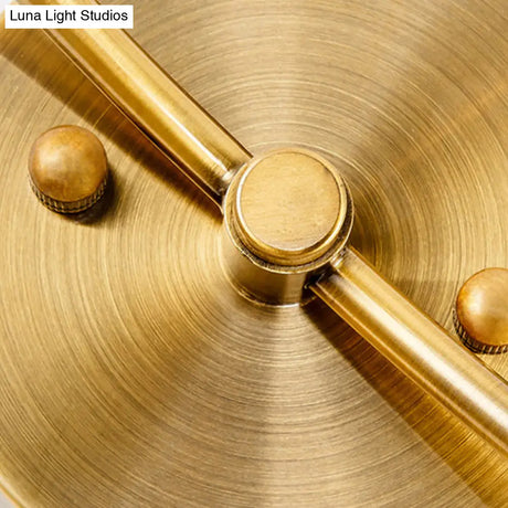 Traditional Gold Metal Wall Sconce Light With Fabric Shade - Cylinder Design