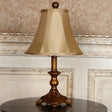 Traditional Khaki Flare Nightstand Lamp - Single-Bulb Table Light