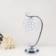 Traditional Led Table Lamp With Swirled Arm And Clear Crystal Dome Ideal Night Light For Living Room