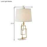 Traditional Metal 1-Head Gold Nightstand Lamp: Modernize Your Living Room With Intersected