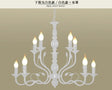 Traditional Metal 2-Tier Candle Chandelier - 10/12/16 Heads White Pendant Lamp For Living Room