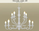 Traditional Metal 2-Tier Candle Chandelier - 10/12/16 Heads White Pendant Lamp For Living Room