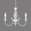 Traditional Metal Chandelier Lamp With Swooping Arms - 3/4/5 Lights Black/White Perfect For Living