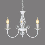 Traditional Metal Chandelier Lamp With Swooping Arms - 3/4/5 Lights Black/White Perfect For Living