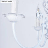 Traditional Metal Chandelier Lamp With Swooping Arms - 3/4/5 Lights Black/White Perfect For Living