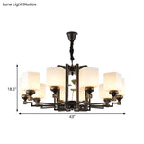 Traditional Style Black Metal Chandelier With 6/8/10 Lights - Dining Room Pendant Lighting