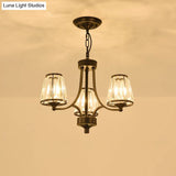 Traditional Style Crystal Prism Hanging Chandelier - Conical Pendant Lighting Fixture