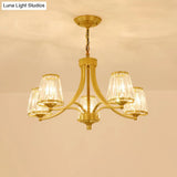 Traditional Style Crystal Prism Hanging Chandelier - Conical Pendant Lighting Fixture