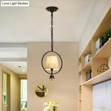 Traditional White Fabric Dining Room Pendant Ceiling Light Fixture