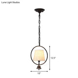 Traditional White Fabric Dining Room Pendant Ceiling Light Fixture