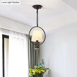 Traditional White Fabric Dining Room Pendant Ceiling Light Fixture