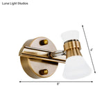 Traditionalist Metal Led Brass Wall Vanity Light In Warm/White