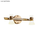 Traditionalist Metal Led Brass Wall Vanity Light In Warm/White