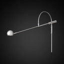 Traditionary Metal 1-Head Sconce Light Fixture For Living Room - Black/Brass/Chrome Ball Wall