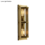 Traditionary Metal Tube Sconce Light With 2/3/4 Heads In Black/Gold Elegant Wall Lamp For Your