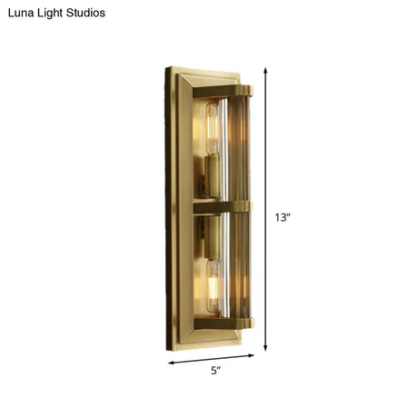 Traditionary Metal Tube Sconce Light With 2/3/4 Heads In Black/Gold Elegant Wall Lamp For Your