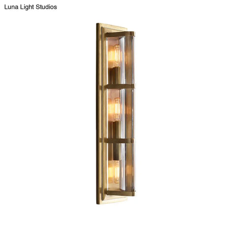 Traditionary Metal Tube Sconce Light With 2/3/4 Heads In Black/Gold Elegant Wall Lamp For Your