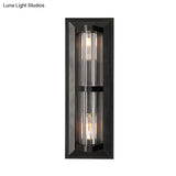 Traditionary Metal Tube Sconce Light With 2/3/4 Heads In Black/Gold Elegant Wall Lamp For Your