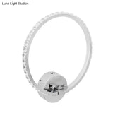 Translucent Crystal Sconce Light - Modern Led Wall Lighting Fixture | Chrome Finish 6/8/10 H