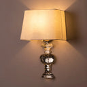 Trapezoid Fabric Sconce Light In White - Modern Minimalist Wall Lighting For Bedroom