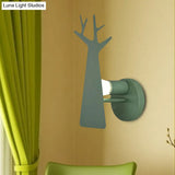 Tree Wall Mount Light - Nordic Macaron Style Green/Grey/White Bedroom Lighting