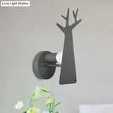 Tree Wall Mount Light - Nordic Macaron Style Green/Grey/White Bedroom Lighting