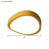 Triangle Acrylic Shade Led Flush Mount Ceiling Light In Warm/White 14’/18’/21.5’ Long For
