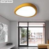 Triangle Acrylic Shade Led Flush Mount Ceiling Light In Warm/White 14’/18’/21.5’ Long For