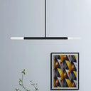 Tube Chandelier Led Ceiling Pendant Light - Modern Black/White/Gold Design 2/4/6-Light Options