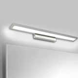 Tube Metal Led Bathroom Vanity Lamp - Minimalist Light Fixture In Black/Silver With Warm/White