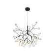 Twig Led Pendant Lamp - Minimalistic Metallic Chandelier For Living Room Lighting 36 / Black Branch