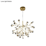 Twig Led Pendant Lamp - Minimalistic Metallic Chandelier For Living Room Lighting