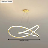 Twist Chandelier Metal Pendant Light For Living Room - Ultra-Modern Design