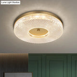 Ultra-Contemporary Crystal Round Flush Mount Ceiling Light For Bedroom