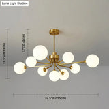 Ultra-Contemporary Milk Glass Balloon Chandelier For Living Room Ceiling