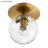 Ultra - Contemporary Prismatic Glass Flush Mount Ceiling Light For Hallway