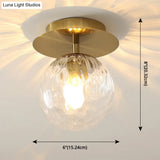 Ultra - Contemporary Prismatic Glass Flush Mount Ceiling Light For Hallway