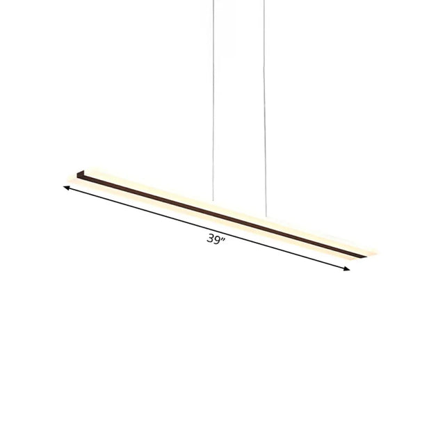 Ultra Thin Acrylic Drop Pendant Led Ceiling Lamp - 39/47 Wide Warm/White Light