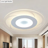 Ultra Thin Acrylic Flush Mount Led Ceiling Light - Modern Warm/White Multiple Sizes Available White