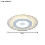 Ultra Thin Acrylic Flush Mount Led Ceiling Light - Modern Warm/White Multiple Sizes Available