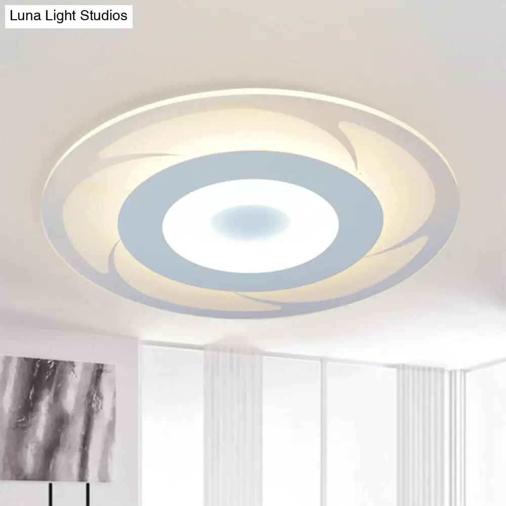 Ultra Thin Acrylic Flush Mount Led Ceiling Light - Modern Warm/White Multiple Sizes Available