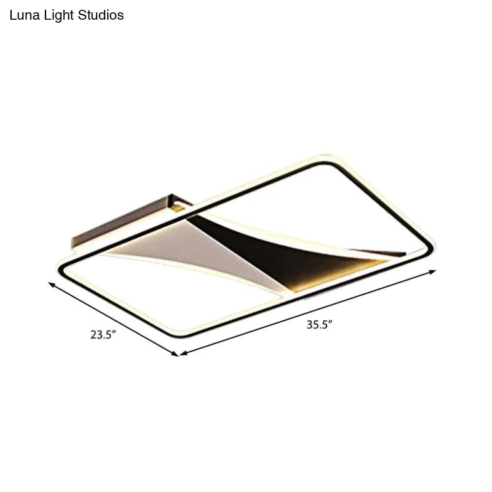 Ultra Thin Flush Metallic Led Ceiling Light - Warm/White Various Sizes Available