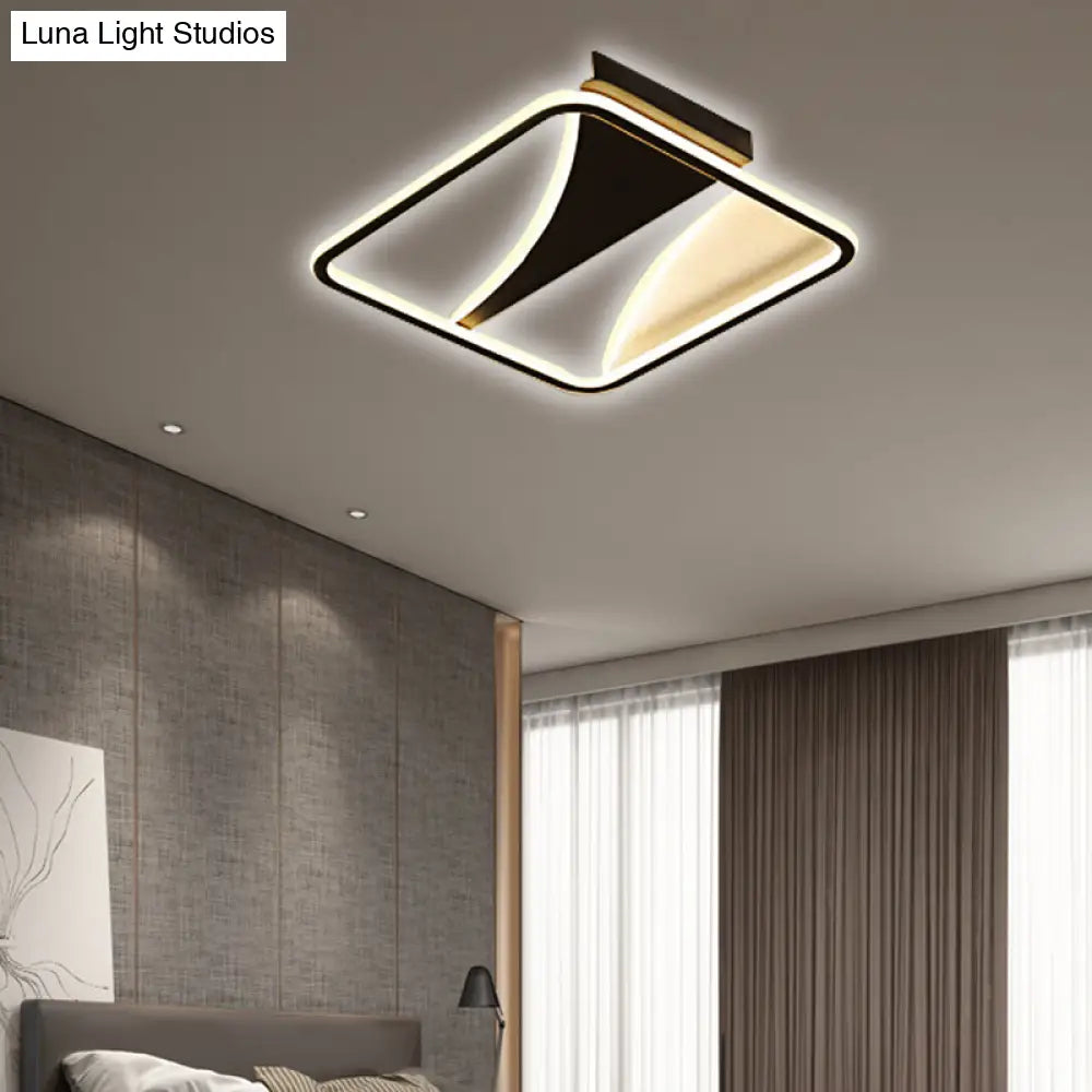Ultra Thin Flush Metallic Led Ceiling Light - Warm/White Various Sizes Available