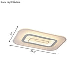 Ultra Thin Flush Mount Led Ceiling Light Available In Warm/White - 23.5’/35.5’ W