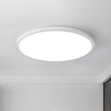 Ultra-Thin Round Led Ceiling Light For Kitchen - Simple White Design With Acrylic Flush Mount / 8