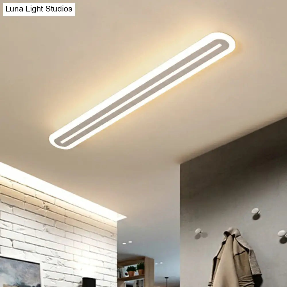 Ultrathin Acrylic Ceiling Light - Led Flush Mount Lighting Modern White Design For Foyer
