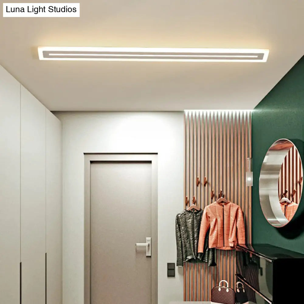 Ultrathin Acrylic Ceiling Light - Led Flush Mount Lighting Modern White Design For Foyer