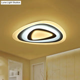 Ultrathin Acrylic Shade Led Ceiling Light - Wide Flush Mount Lamp For Bedroom