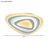 Ultrathin Acrylic Shade Led Ceiling Light - Wide Flush Mount Lamp For Bedroom